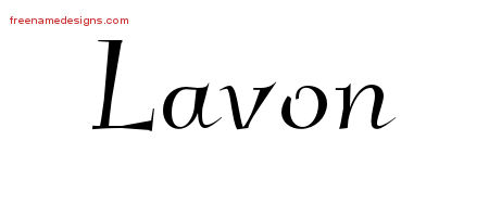 Elegant Name Tattoo Designs Lavon Free Graphic