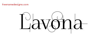 Decorated Name Tattoo Designs Lavona Free