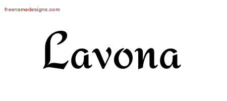 Calligraphic Stylish Name Tattoo Designs Lavona Download Free