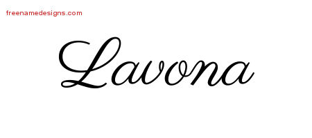 Classic Name Tattoo Designs Lavona Graphic Download