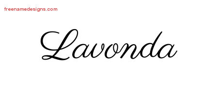 Classic Name Tattoo Designs Lavonda Graphic Download