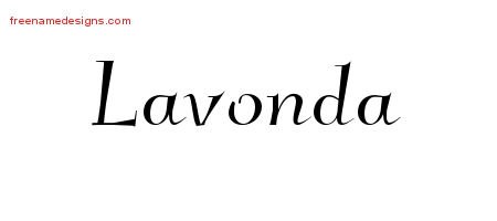 Elegant Name Tattoo Designs Lavonda Free Graphic