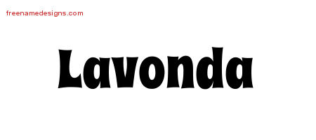 Groovy Name Tattoo Designs Lavonda Free Lettering