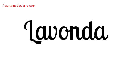 Handwritten Name Tattoo Designs Lavonda Free Download