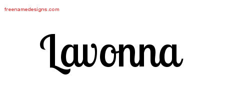 Handwritten Name Tattoo Designs Lavonna Free Download
