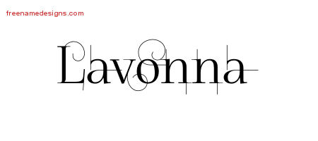Decorated Name Tattoo Designs Lavonna Free