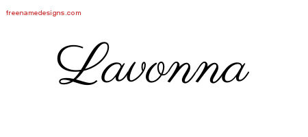 Classic Name Tattoo Designs Lavonna Graphic Download