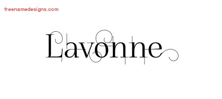 Decorated Name Tattoo Designs Lavonne Free