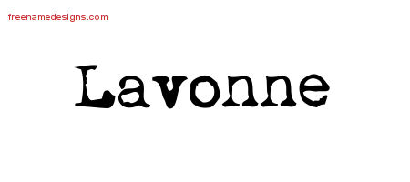 Vintage Writer Name Tattoo Designs Lavonne Free Lettering