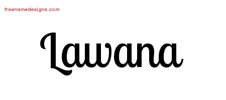 Handwritten Name Tattoo Designs Lawana Free Download