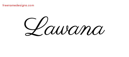 Classic Name Tattoo Designs Lawana Graphic Download