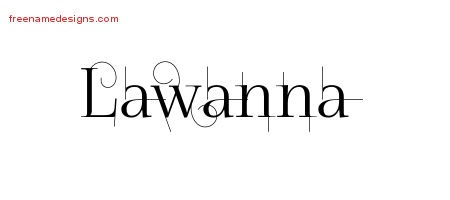Decorated Name Tattoo Designs Lawanna Free