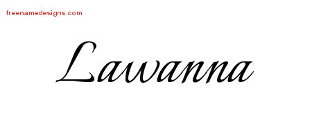 Calligraphic Name Tattoo Designs Lawanna Download Free