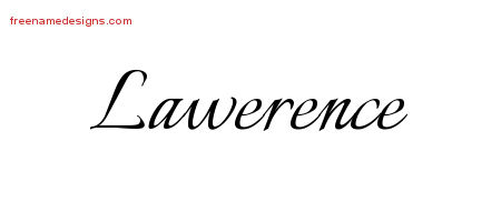 Calligraphic Name Tattoo Designs Lawerence Free Graphic