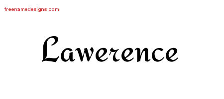 Calligraphic Stylish Name Tattoo Designs Lawerence Free Graphic