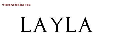 Regal Victorian Name Tattoo Designs Layla Graphic Download