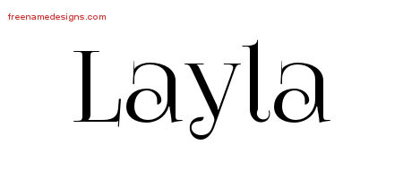 Vintage Name Tattoo Designs Layla Free Download