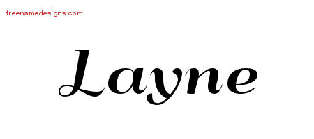 Art Deco Name Tattoo Designs Layne Printable