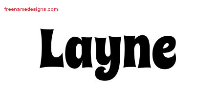 Groovy Name Tattoo Designs Layne Free Lettering