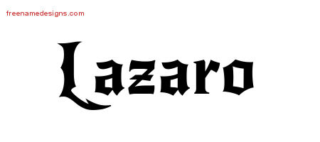Gothic Name Tattoo Designs Lazaro Download Free
