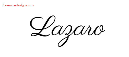 Classic Name Tattoo Designs Lazaro Printable