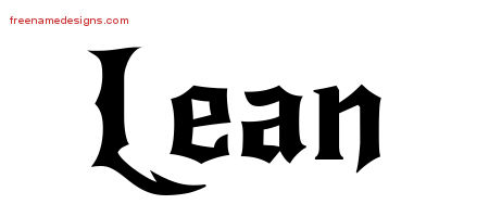 Gothic Name Tattoo Designs Lean Free Graphic
