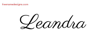 Classic Name Tattoo Designs Leandra Graphic Download