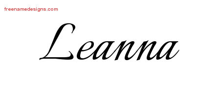 Calligraphic Name Tattoo Designs Leanna Download Free