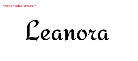 Calligraphic Stylish Name Tattoo Designs Leanora Download Free
