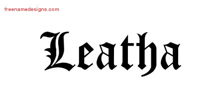 Blackletter Name Tattoo Designs Leatha Graphic Download