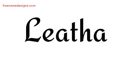 Calligraphic Stylish Name Tattoo Designs Leatha Download Free