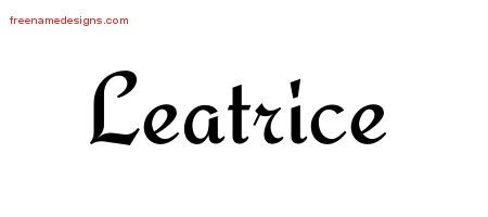 Calligraphic Stylish Name Tattoo Designs Leatrice Download Free