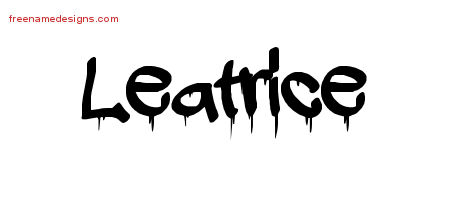 Graffiti Name Tattoo Designs Leatrice Free Lettering