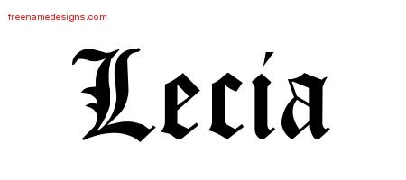 Blackletter Name Tattoo Designs Lecia Graphic Download