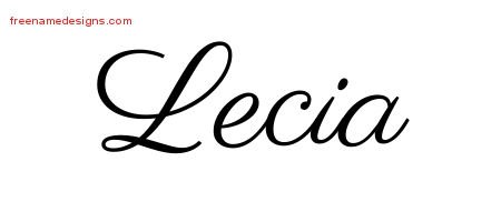 Classic Name Tattoo Designs Lecia Graphic Download