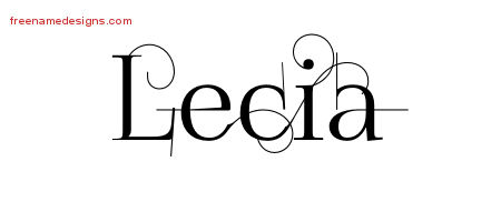 Decorated Name Tattoo Designs Lecia Free