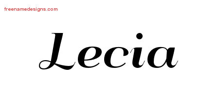 Art Deco Name Tattoo Designs Lecia Printable