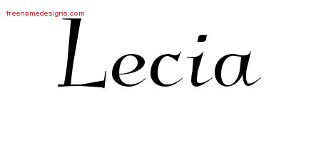 Elegant Name Tattoo Designs Lecia Free Graphic
