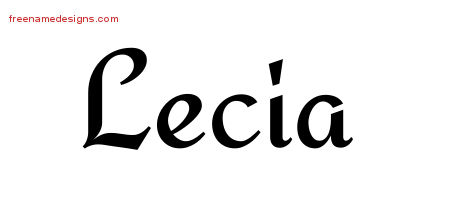 Calligraphic Stylish Name Tattoo Designs Lecia Download Free