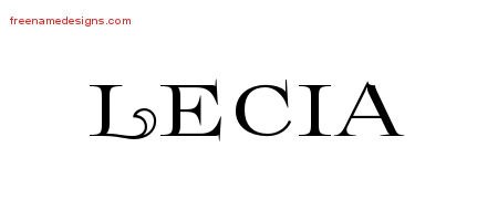 Flourishes Name Tattoo Designs Lecia Printable
