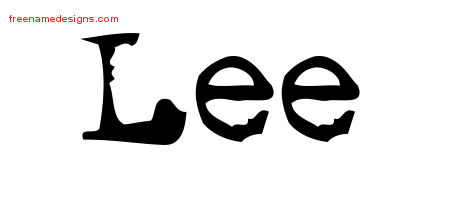 Vintage Writer Name Tattoo Designs Lee Free Lettering
