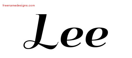 Art Deco Name Tattoo Designs Lee Graphic Download