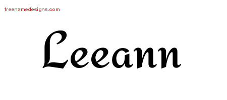 Calligraphic Stylish Name Tattoo Designs Leeann Download Free