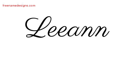Classic Name Tattoo Designs Leeann Graphic Download