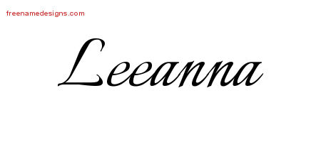 Calligraphic Name Tattoo Designs Leeanna Download Free