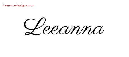 Classic Name Tattoo Designs Leeanna Graphic Download