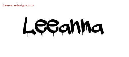 Graffiti Name Tattoo Designs Leeanna Free Lettering