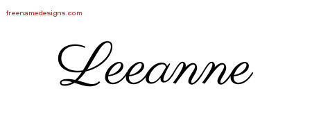 Classic Name Tattoo Designs Leeanne Graphic Download