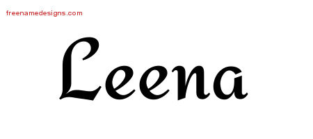 Calligraphic Stylish Name Tattoo Designs Leena Download Free