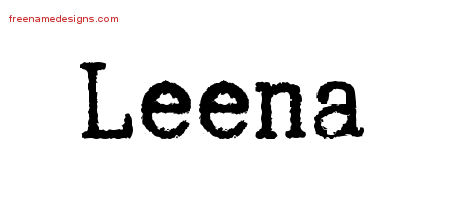 Typewriter Name Tattoo Designs Leena Free Download